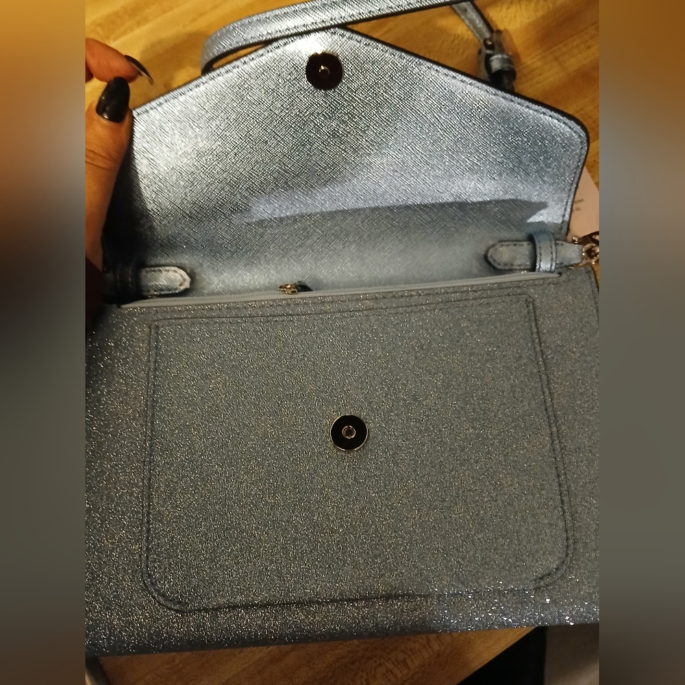 KATE SPADE NEW YORK NWT FROSTY SKY FLAP ENVELOPE CROSSBODY - Picture 11 of 13